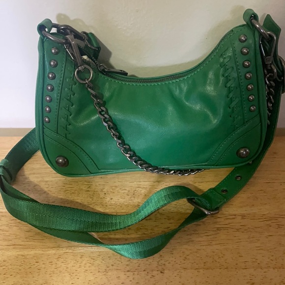 Zara Bags Zara Green Rocker Style Crossbody Poshmark